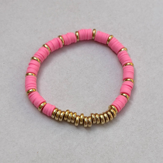 Pulsera con discos dorados